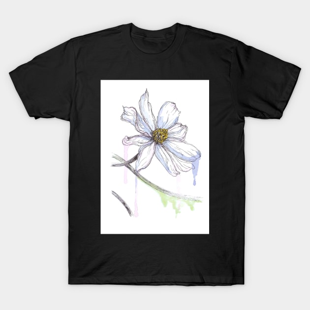 Flower Illustration T-Shirt by samanthagarrett